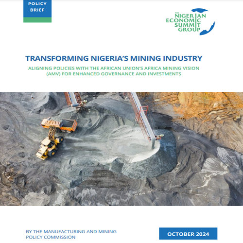 Transforming Nigeria’s Mining Industry: Aligning Policies with the African Union’s African Mining Vision (AMV) for Enhanced Governance and Investments